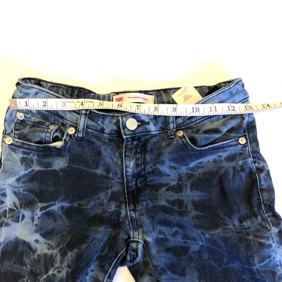 Levis 710 Super Skinny acid wash stretch Girl 14 R - Picture 6 of 6